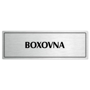 Boxovna, 200x66mm, stříbrná popiska s dvojtým rámečkem