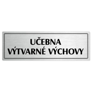 Učebna výtvarné výchovy, 200x66mm, stříbrná popiska s dvojtým rámečkem