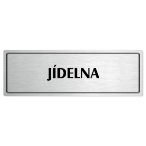Jídelna, 240x79mm, stříbrná popiska s dvojtým rámečkem