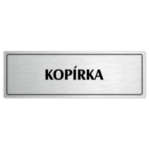 Kopírka, 200x66mm, stříbrná popiska s dvojtým rámečkem