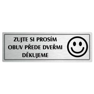 Zujte se, 240x79mm, stříbrná popiska s dvojtým rámečkem
