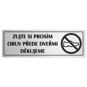 Zujte se, 240x79mm, stříbrná popiska s dvojtým rámečkem