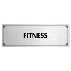 Fitness, 240x79mm, stříbrná popiska s okrasným rámečkem  
