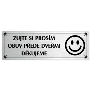Zujte se, 200x66mm, stříbrná popiska s okrasným rámečkem  