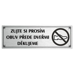 Zujte se, 240x79mm, stříbrná popiska s okrasným rámečkem  