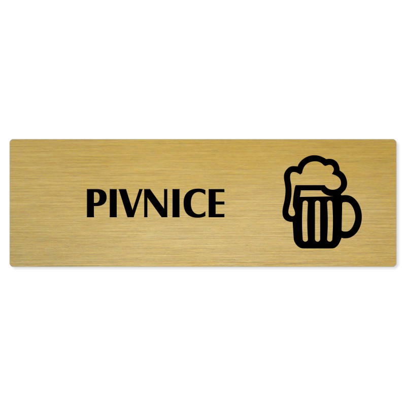 Pivnice, 240x79mm, zlatá popiska