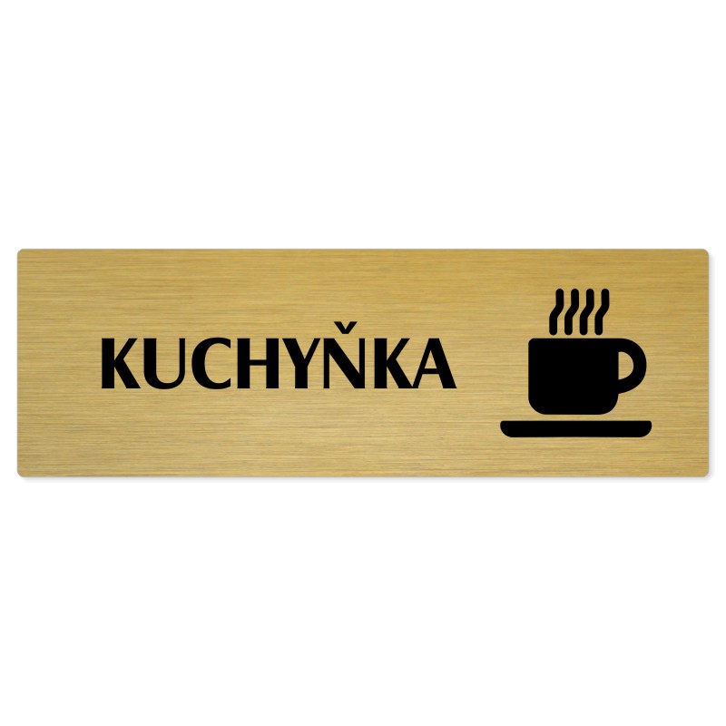 Kuchyňka, 200x66mm, zlatá popiska 