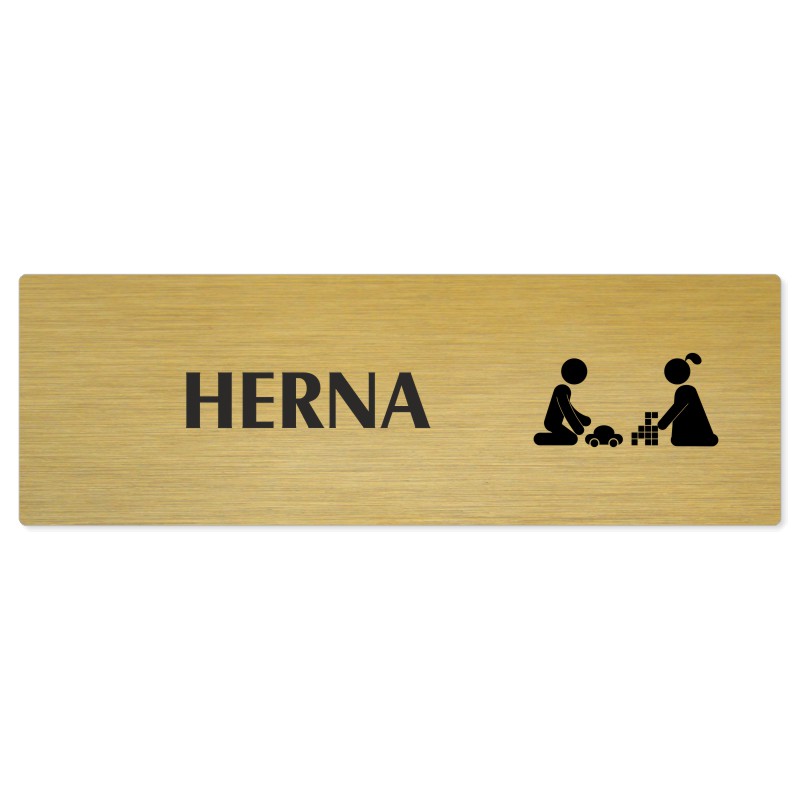 Herna, 240x79mm, zlatá popiska