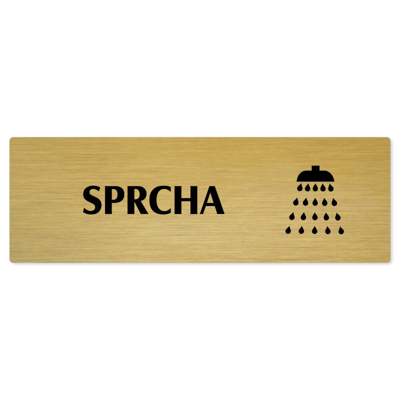 Sprcha, 240x79mm, zlatá popiska 