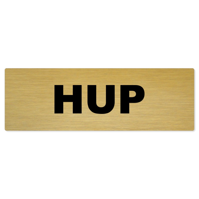 Hup, 200x66mm, zlatá popiska