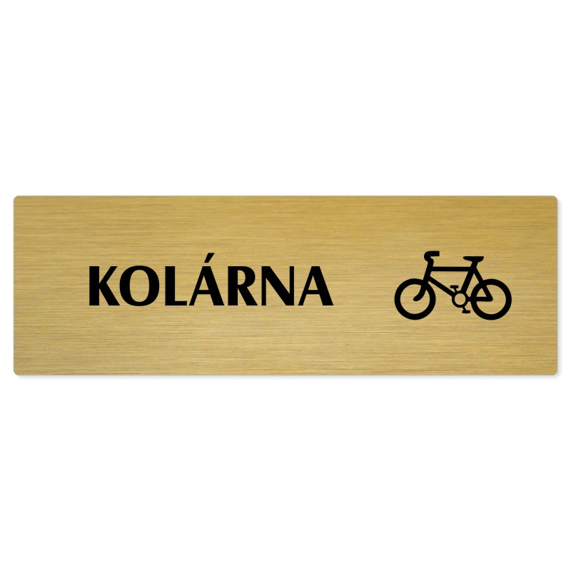Kolárna, 240x79mm, zlatá popiska