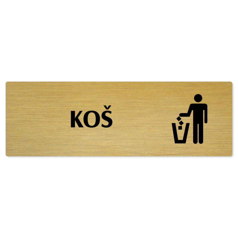 Koš, 200x66mm, zlatá popiska