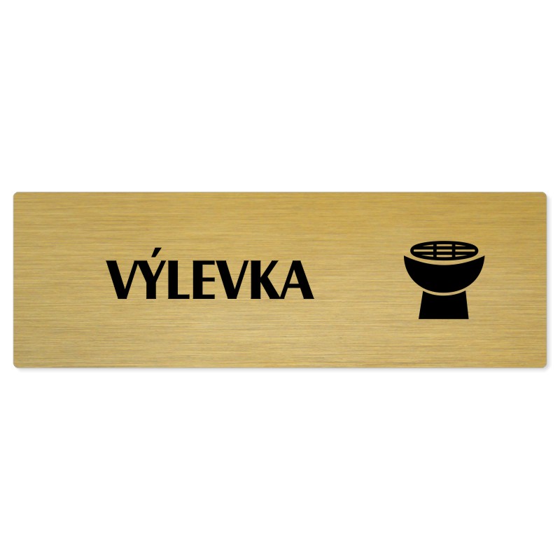 Výlevka, 240x79mm, zlatá popiska 