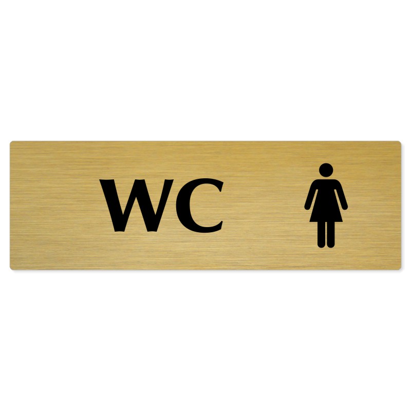 WC ženy, 200x66mm, zlatá popiska 