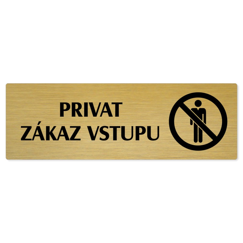 Privat, 240x79mm, zlatá popiska 