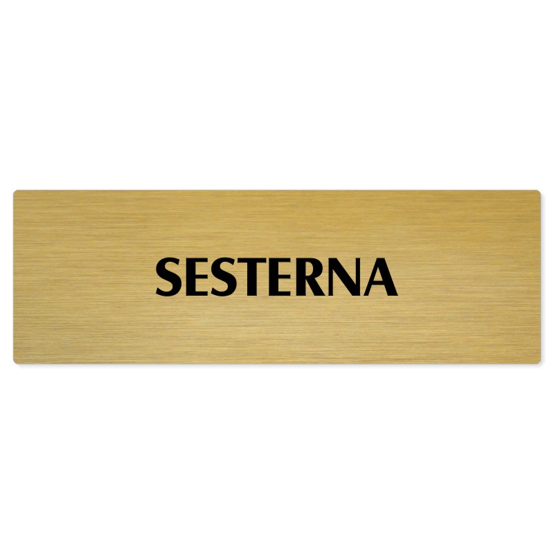 Sesterna, 200x66mm, zlatá popiska 