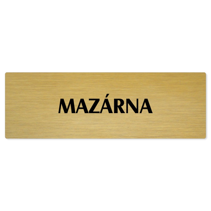 Mazárna, 240x79mm, zlatá popiska 