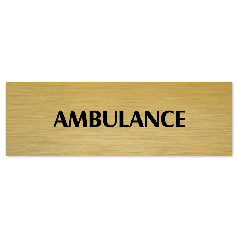 Ambulance, 240x79mm, zlatá popiska 