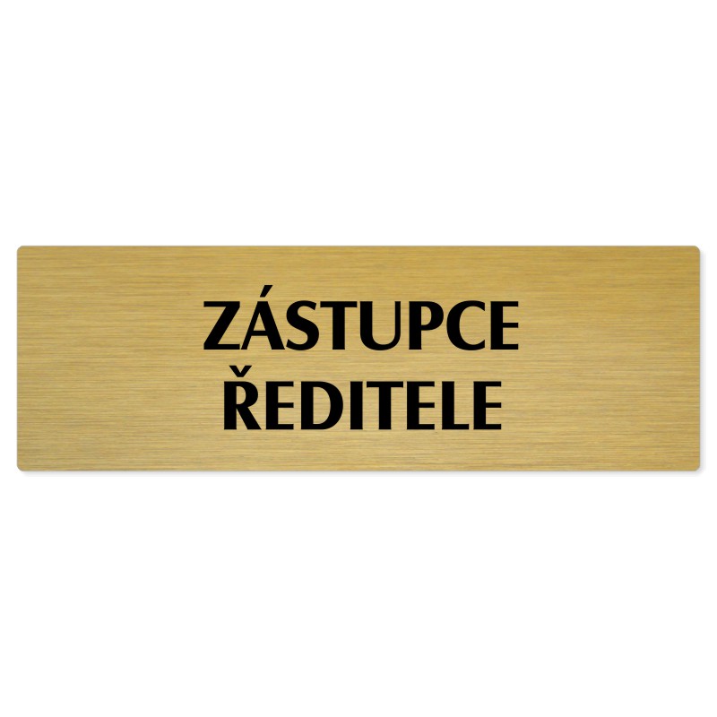 Zástupce ředitele, 240x79mm, zlatá popiska 