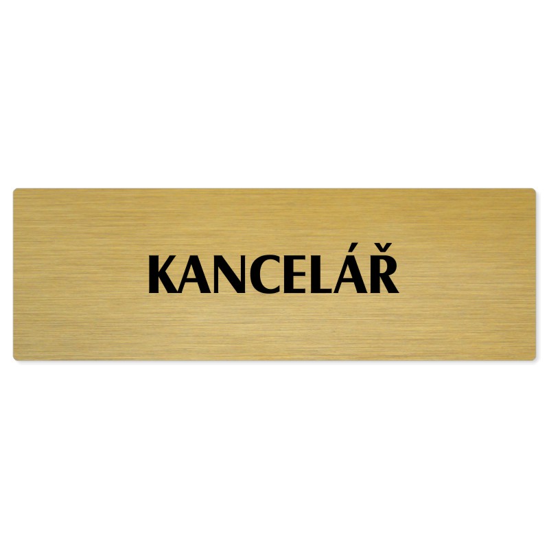 Kancelář, 240x79mm, zlatá popiska 
