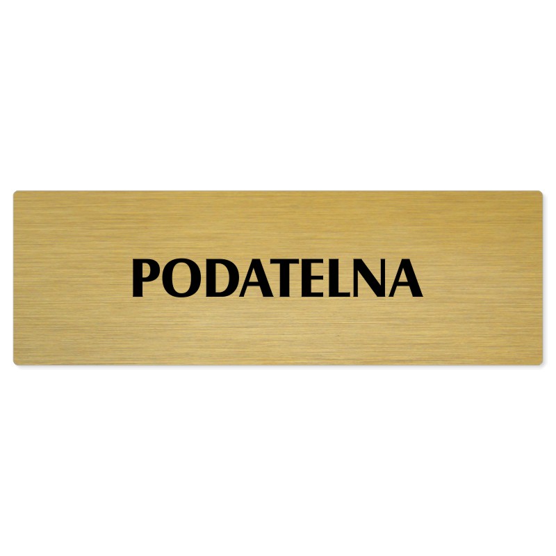 Podatelna, 240x79mm, zlatá popiska