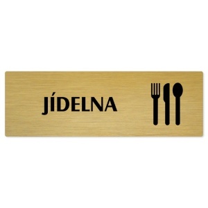 Jídelna, 200x66mm, zlatá popiska 