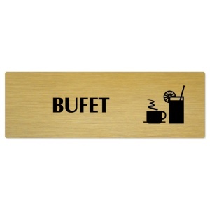 Bufet, 240x79mm, zlatá popiska 