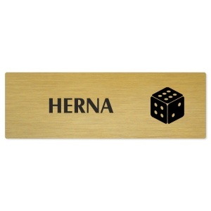 Herna, 200x66mm, zlatá popiska 