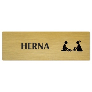 Herna, 200x66mm, zlatá popiska 