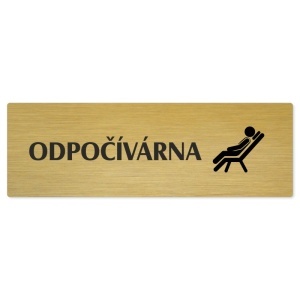 Odpočívárna, 240x79mm, zlatá popiska 