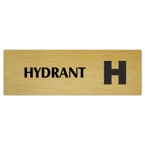 Hydrant, 240x79mm, zlatá popiska 