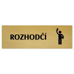Rozhodčí, 200x66mm, zlatá popiska 