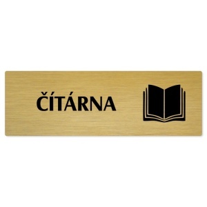 Čítárna, 200x66mm, zlatá popiska 