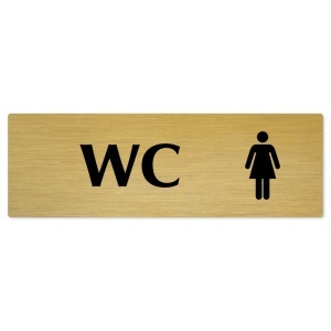 WC ženy, 240x79mm, zlatá popiska 