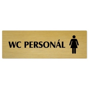 WC personál ženy, 240x79mm, zlatá popiska 