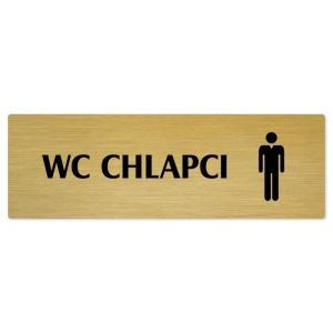 WC chlapci, 240x79mm, zlatá popiska 
