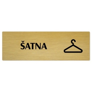 Šatna, 240x79mm, zlatá popiska 