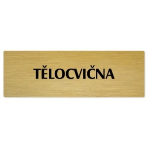 Tělocvična, 240x79mm, zlatá popiska 