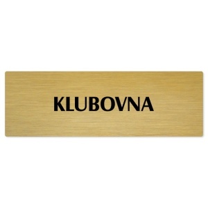Klubovna, 240x79mm, zlatá popiska 