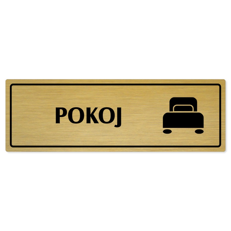 Pokoj, 240x79mm, zlatá popiska s rámečkem