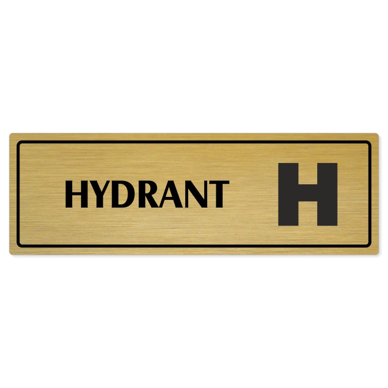 Hydrant, 240x79mm, zlatá popiska s rámečkem