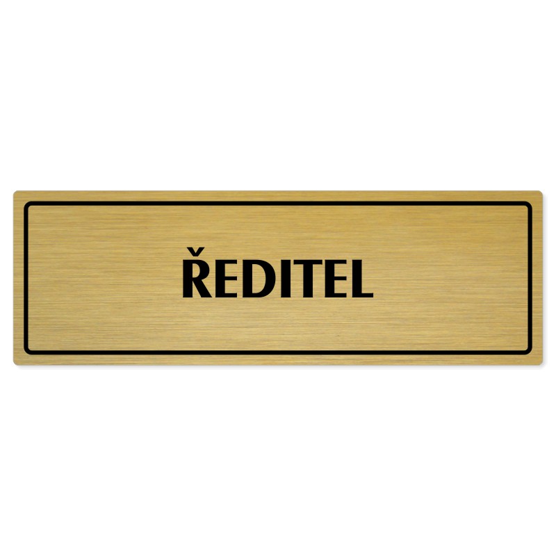 Ředitel, 240x79mm, zlatá popiska s rámečkem