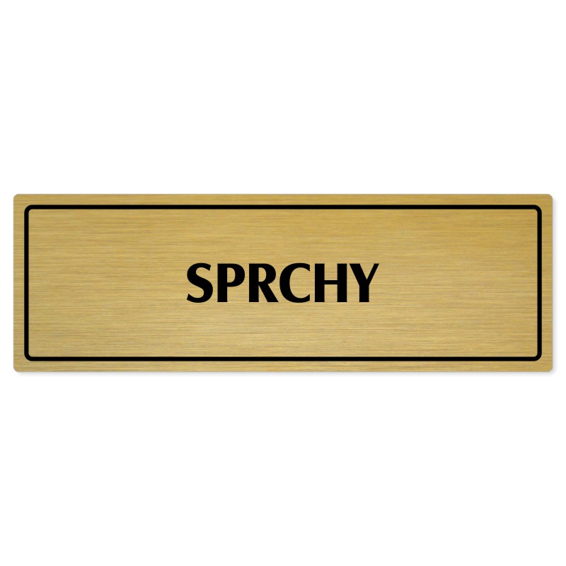 Sprchy, 240x79mm, zlatá popiska s rámečkem