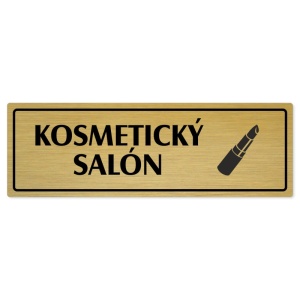 Kosmetický salón, 240x79mm, zlatá popiska s rámečkem
