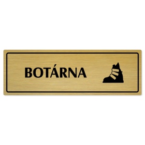 Botárna, 240x79mm, zlatá popiska s rámečkem