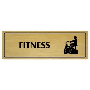 Fitness, 240x79mm, zlatá popiska s rámečkem
