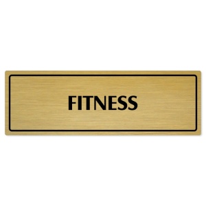 Fitness, 200x66mm, zlatá popiska s rámečkem
