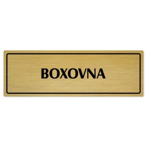 Boxovna, 200x66mm, zlatá popiska s rámečkem