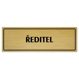 Ředitel, 200x66mm, zlatá popiska s rámečkem
