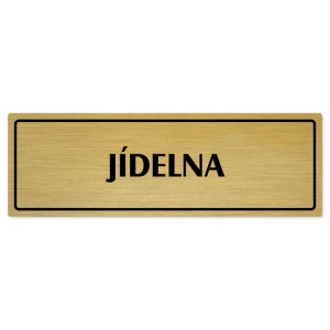 Jídelna, 200x66mm, zlatá popiska s rámečkem